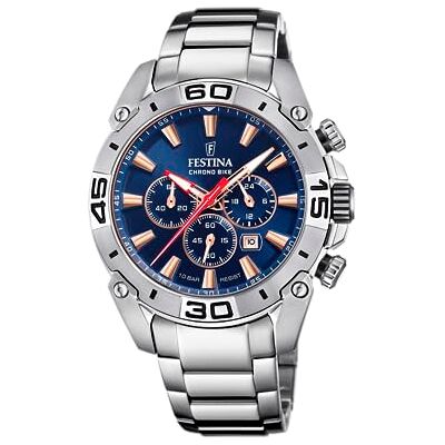 Festina Herren Uhr Analog aus Edelstahl 316L Silber Quarzwerk Chronograph Kalender Mineralglas mit hoher Widerstandsfähigkeit Wasserdicht bis 10 ATM F20543/4 Chrono Bike Festina Herren Uhr Analog aus Edelstahl 316L Silber Quarzwerk Chronograph Kalender Mineralglas mit hoher Widerstandsfähigkeit Wasserdicht bis 10 ATM F20543/4 Chrono Bike
