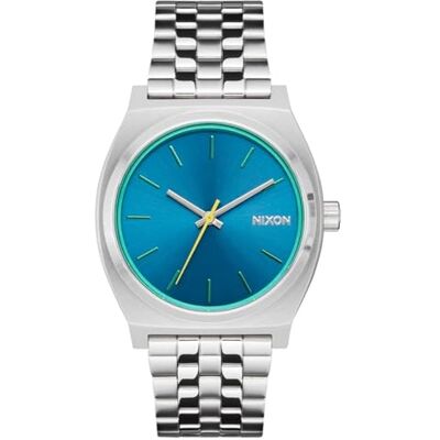 Nixon Time Teller Armbanduhr für Herren in der Farbe Silber mit Armband aus Edelstahl, Wasserdichtigkeit: 10 bar, Gehäusedurchmesser: 38,5 mm, A045-5302-00 Nixon Time Teller Armbanduhr für Herren in der Farbe Silber mit Armband aus Edelstahl, Wasserdichtigkeit: 10 bar, Gehäusedurchmesser: 38,5 mm, A045-5302-00