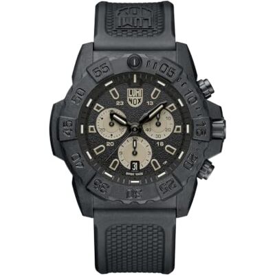 Luminox Navy Seal Chronograph XS.3587, 45 mm Gehäuse, Schwarz Swiss Made Quarzuhr mit gehärtetem Mineralglas, 200 m wasserbeständig und dauerhafter Beleuchtung Luminox Navy Seal Chronograph XS.3587, 45 mm Gehäuse, Schwarz Swiss Made Quarzuhr mit gehärtetem Mineralglas, 200 m wasserbeständig und dauerhafter Beleuchtung