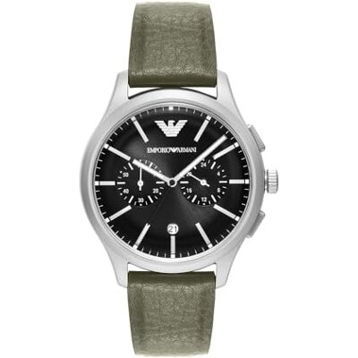 Giorgio Armani Montre Pour Hommes, Mouvement chronographe à Quartz et 42mm Taille de boîtier Avec Bracelet en Acier inoxydable ou Cuir Giorgio Armani Montre Pour Hommes, Mouvement chronographe à Quartz et 42mm Taille de boîtier Avec Bracelet en Acier inoxydable ou Cuir