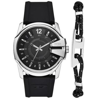 Diesel Master Chief Herren 43MM Silberfarbene Edelstahluhr, DZ4700SET Diesel Master Chief Herren 43MM Silberfarbene Edelstahluhr, DZ4700SET