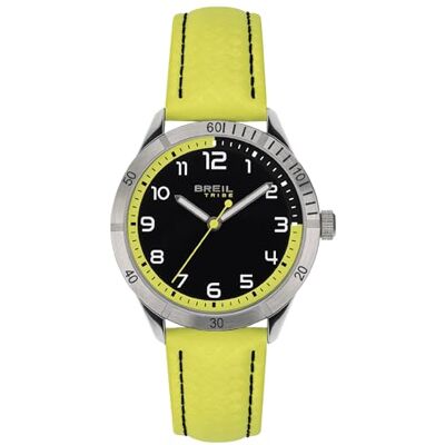 Breil Uhr Herren Mate Ziffernblatt SCHWARZ Bewegung NUR Zeit Quartz e GÜRTEL Leather GELB EW0619 Breil Uhr Herren Mate Ziffernblatt SCHWARZ Bewegung NUR Zeit Quartz e GÜRTEL Leather GELB EW0619