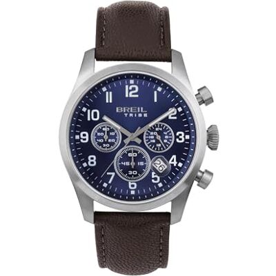 Breil Uhr Herren Classic Elegance Ziffernblatt BLAU Bewegung Chrono Quartz e GÜRTEL Leather BRAUN EW0662 Breil Uhr Herren Classic Elegance Ziffernblatt BLAU Bewegung Chrono Quartz e GÜRTEL Leather BRAUN EW0662