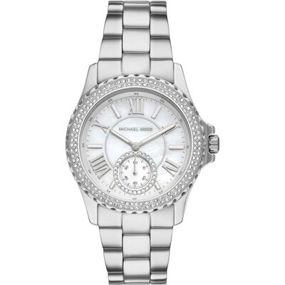 Michael Kors Everest Watch für Damen, Quarz-Chronographenwerk mit Edelstahl- oder Silikonarmband Michael Kors Everest Watch für Damen, Quarz-Chronographenwerk mit Edelstahl- oder Silikonarmband