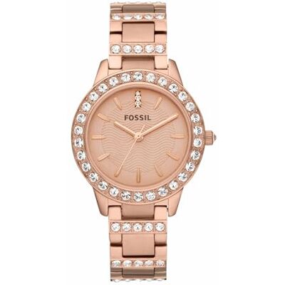 Fossil Uhr für Damen Jesse, Quarzwerk, 34mm Rose Gold Edelstahlgehäuse mit Edelstahlarmband, ES3020 Fossil Uhr für Damen Jesse, Quarzwerk, 34mm Rose Gold Edelstahlgehäuse mit Edelstahlarmband, ES3020