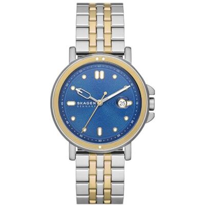 Skagen Signatur Sport Watch for Men, Quartz Three Hand Date Movement with Stainless Steel Strap Skagen Signatur Sport Watch for Men, Quartz Three Hand Date Movement with Stainless Steel Strap