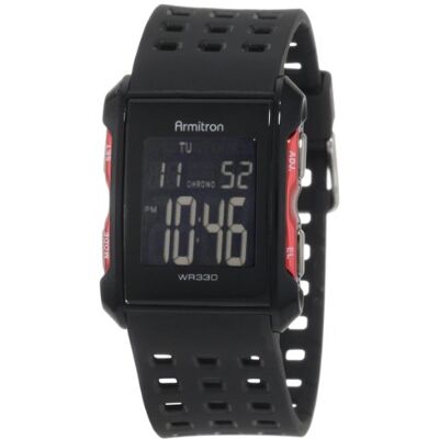 Armitron Sport Herren-Digitalchronograph mit Harzarmband, 40/8177RED Armitron Sport Herren-Digitalchronograph mit Harzarmband, 40/8177RED