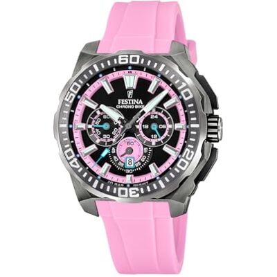 Festina Herrenuhr Analog aus Kautschuk Rosa F20725/2 Festina Herrenuhr Analog aus Kautschuk Rosa F20725/2