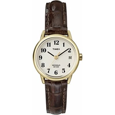 Timex Easy Reader T20071 Damen-Armbanduhr, 25 mm, braunes Lederband Timex Easy Reader T20071 Damen-Armbanduhr, 25 mm, braunes Lederband
