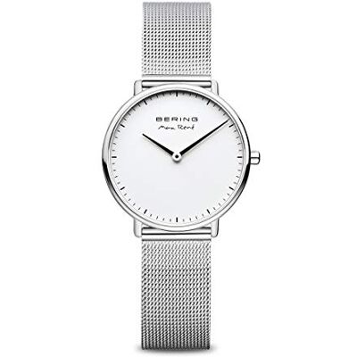 Bering Damen Quarz Uhr Armbanduhr 30 mm Edelstahlgehäuse und Zifferblatt Milanaisearmband Saphierglas 3 ATM 15730 Bering Damen Quarz Uhr Armbanduhr 30 mm Edelstahlgehäuse und Zifferblatt Milanaisearmband Saphierglas 3 ATM 15730
