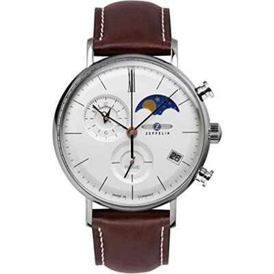 Zeppelin Reloj 7198-4 cronógrafo de cuarzo Herren Uhr analog Quarzwerk mit Leder Armband 7198-4 Zeppelin Reloj 7198-4 cronógrafo de cuarzo Herren Uhr analog Quarzwerk mit Leder Armband 7198-4
