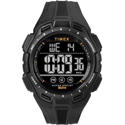 Timex Sport Herren-Armbanduhr, 43 mm, schwarzes Kunstharzarmband, digitales Zifferblatt, schwarzes Gehäuse TW5M63700 Timex Sport Herren-Armbanduhr, 43 mm, schwarzes Kunstharzarmband, digitales Zifferblatt, schwarzes Gehäuse TW5M63700