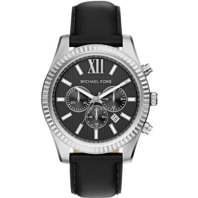 Michael Kors Reloj Lexington para Hombre, movimiento cronógrafo de cuarzo de 45 mm Con Correa de Acero inoxidable Michael Kors Reloj Lexington para Hombre, movimiento cronógrafo de cuarzo de 45 mm Con Correa de Acero inoxidable