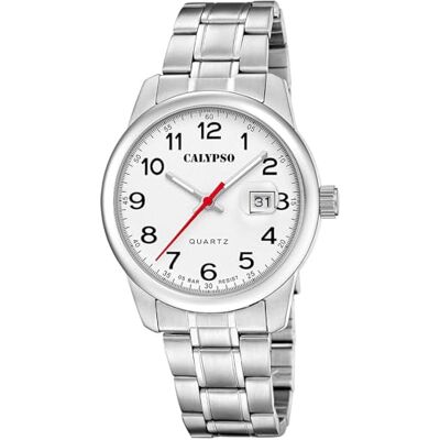 Calypso Herrenuhr Analog aus Edelstahl 316l Silberfarben Calypso Herrenuhr Analog aus Edelstahl 316l Silberfarben