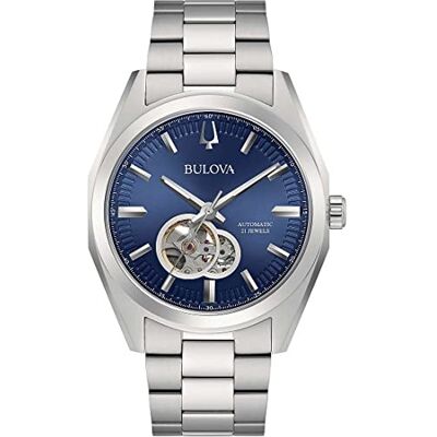 Bulova Herren Analog Mechanisch Uhr mit Edelstahl Armband 96A275, Silber Bulova Herren Analog Mechanisch Uhr mit Edelstahl Armband 96A275, Silber