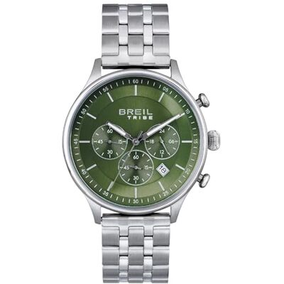 Breil Uhr Herren Classy Ziffernblatt GRÜN Bewegung Chrono Quartz e Bracelet Stahl Silber EW0641 Breil Uhr Herren Classy Ziffernblatt GRÜN Bewegung Chrono Quartz e Bracelet Stahl Silber EW0641