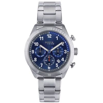 Breil Uhr Herren Mate Ziffernblatt BI-Farbe BLAU Bewegung Multifunktion Quartz e Bracelet Stahl Silber EW0593 Breil Uhr Herren Mate Ziffernblatt BI-Farbe BLAU Bewegung Multifunktion Quartz e Bracelet Stahl Silber EW0593