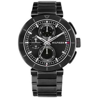 Tommy Hilfiger Multi Zifferblatt Quarz Uhr für Herren mit Schwarzes Edelstahlarmband 1792119 Tommy Hilfiger Multi Zifferblatt Quarz Uhr für Herren mit Schwarzes Edelstahlarmband 1792119