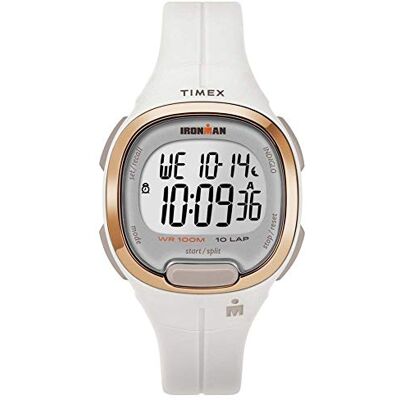 Timex Ironman TW5M19900 Damen-Armbanduhr, digital, weißer Kunstharz-Riemen, 33 mm Timex Ironman TW5M19900 Damen-Armbanduhr, digital, weißer Kunstharz-Riemen, 33 mm