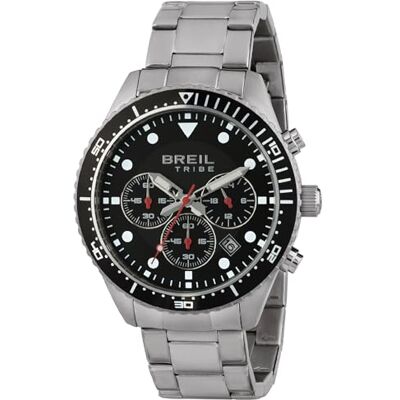 Breil Uhr Herren SAIL Ziffernblatt SCHWARZ Bewegung Chrono Quartz e Bracelet Stahl Silber EW0582 Breil Uhr Herren SAIL Ziffernblatt SCHWARZ Bewegung Chrono Quartz e Bracelet Stahl Silber EW0582