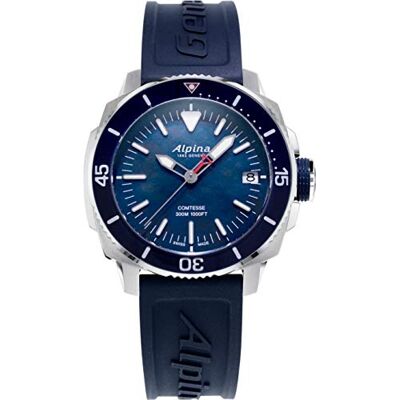 Alpina Damen Analog Quarz Uhr mit Gummi Armband AL-240MPN2VC6 Alpina Damen Analog Quarz Uhr mit Gummi Armband AL-240MPN2VC6
