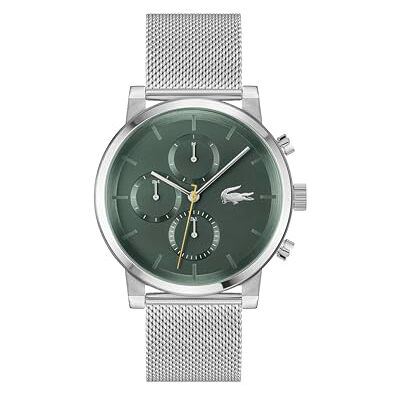 Lacoste Multi Zifferblatt Quarz Uhr für Herren Kollektion Replay mit Silbernes Edelstahl-Mesh-Gliederarmband 2011410 Lacoste Multi Zifferblatt Quarz Uhr für Herren Kollektion Replay mit Silbernes Edelstahl-Mesh-Gliederarmband 2011410