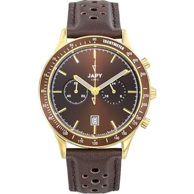 JAPY Herren-Armbanduhr Analog Quarz mit Lederarmband 2900801 JAPY Herren-Armbanduhr Analog Quarz mit Lederarmband 2900801