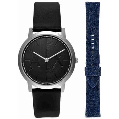 Armani Exchange Watch for Men, Quartz Two Hand Movement and 40 mm Case Size with Stainless Steel or Leather Strap Armani Exchange Watch for Men, Quartz Two Hand Movement and 40 mm Case Size with Stainless Steel or Leather Strap