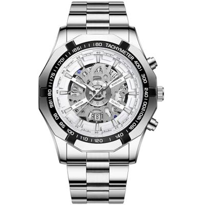 Basfur Herren Analog Quarz Uhr mit Edelstahl Armband Bas-Mon-Ho-225-08 Basfur Herren Analog Quarz Uhr mit Edelstahl Armband Bas-Mon-Ho-225-08