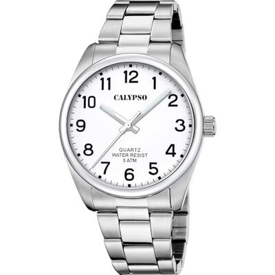 Calypso Herrenuhr Analog aus Edelstahl 316l Silberfarben Calypso Herrenuhr Analog aus Edelstahl 316l Silberfarben