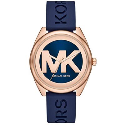 Michael Kors Janelle Watch für Damen, Quarz-Dreizeigerwerk mit Edelstahl- oder Silikonarmband Michael Kors Janelle Watch für Damen, Quarz-Dreizeigerwerk mit Edelstahl- oder Silikonarmband