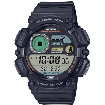 Casio WS-1500H-1AVDF Digitaluhr, Unisex, schwarzes Zifferblatt, Schwarz, Armband Casio WS-1500H-1AVDF Digitaluhr, Unisex, schwarzes Zifferblatt, Schwarz, Armband