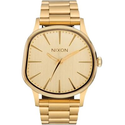 Nixon Sentry Herren Armbanduhr, Quarz Analog, Edelstahl, 41mm, Edelstahlarmband, Farbe: Gold, 5 bar, Zifferblattfarbe: Gold, A1461-502-00 Nixon Sentry Herren Armbanduhr, Quarz Analog, Edelstahl, 41mm, Edelstahlarmband, Farbe: Gold, 5 bar, Zifferblattfarbe: Gold, A1461-502-00