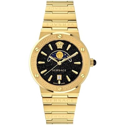 Versace Damen Analog Armbanduhr Greca Logo Moonphase Versace Damen Analog Armbanduhr Greca Logo Moonphase