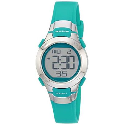 Armitron Sport Women's Digital Chronograph Resin Strap Watch, 45/7012 Turquoise Armitron Sport Women's Digital Chronograph Resin Strap Watch, 45/7012 Turquoise