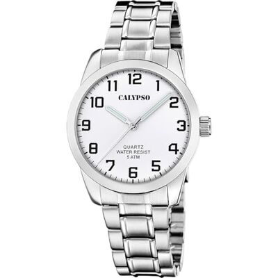 Calypso Herrenuhr Analog aus Edelstahl 316l Silberfarben Calypso Herrenuhr Analog aus Edelstahl 316l Silberfarben