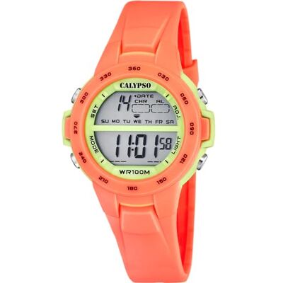 Calypso Uhr Digital Kinder Junge Mädchen aus Kautschuk Orange Calypso Uhr Digital Kinder Junge Mädchen aus Kautschuk Orange