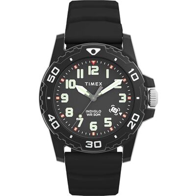 Timex Herren Analog Quarz Uhr mit Silikon Armband TW5M61200 Timex Herren Analog Quarz Uhr mit Silikon Armband TW5M61200