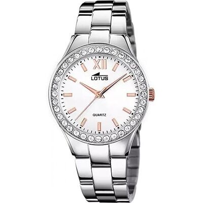 Lotus Damen Uhr Analog aus Edelstahl 316L Silber Quarzwerk Mineralglas hochresistent 5 ATM wasserdicht 18883/1 Trendy Lotus Damen Uhr Analog aus Edelstahl 316L Silber Quarzwerk Mineralglas hochresistent 5 ATM wasserdicht 18883/1 Trendy