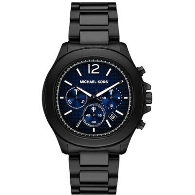 Michael Kors Sage Watch for Men, 44mm Quartz Chronograph Movement with Stainless Steel Strap Michael Kors Sage Watch for Men, 44mm Quartz Chronograph Movement with Stainless Steel Strap