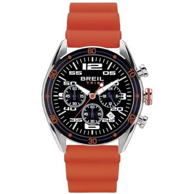 Breil Uhr Herren Score Ziffernblatt SCHWARZ Bewegung Chrono Quartz e GÜRTEL SILIKON ORANGE EW0636 Breil Uhr Herren Score Ziffernblatt SCHWARZ Bewegung Chrono Quartz e GÜRTEL SILIKON ORANGE EW0636