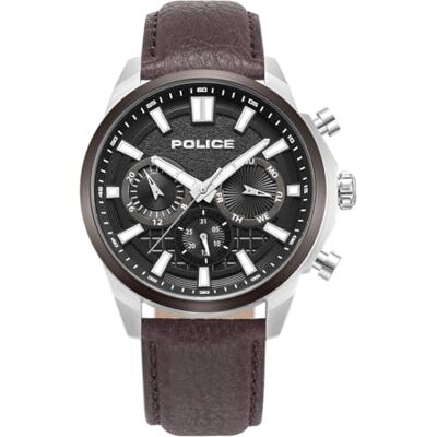 Police Chronograph Rangy – Quarzuhrwerk – Dicke des Gehäuses: 50,5 mm – Breite des Gehäuses: 44 mm – Edelstahl – 5 ATM Police Chronograph Rangy – Quarzuhrwerk – Dicke des Gehäuses: 50,5 mm – Breite des Gehäuses: 44 mm – Edelstahl – 5 ATM