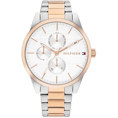Tommy Hilfiger Multi Zifferblatt Quarz Uhr für Damen mit Zweifarbiges Edelstahlarmband 1782768 Tommy Hilfiger Multi Zifferblatt Quarz Uhr für Damen mit Zweifarbiges Edelstahlarmband 1782768