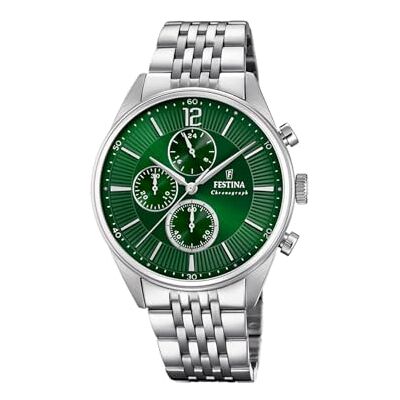 Festina Herren Uhr Analog aus Edelstahl 316L Silber Quarzwerk Chronograph Mineralglas mit hoher Widerstandsfähigkeit Wasserdicht bis 5 ATM F20285/8 Timeless Chronograph Festina Herren Uhr Analog aus Edelstahl 316L Silber Quarzwerk Chronograph Mineralglas mit hoher Widerstandsfähigkeit Wasserdicht bis 5 ATM F20285/8 Timeless Chronograph