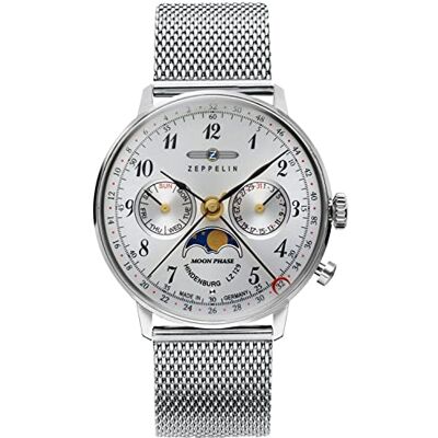 Zeppelin hindenburgh Damen Uhr analog Quarzwerk mit Edelstahl Armband 7037M-1 Zeppelin hindenburgh Damen Uhr analog Quarzwerk mit Edelstahl Armband 7037M-1