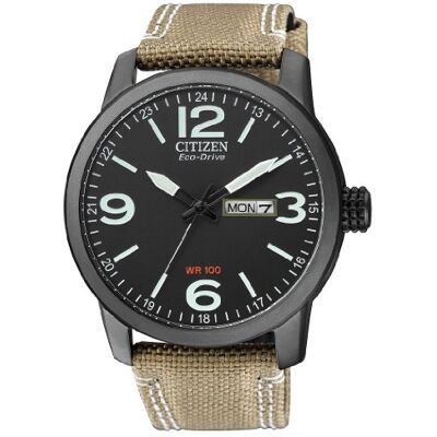 Citizen Herren Analog Quarz Uhr mit Nylon Armband BM8476-23EE Citizen Herren Analog Quarz Uhr mit Nylon Armband BM8476-23EE