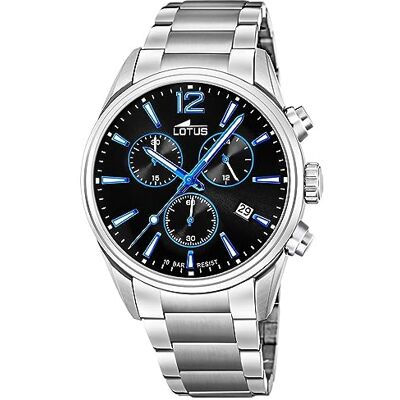 Lotus Herrenuhr Analog aus Edelstahl 316l Silberfarben Lotus Herrenuhr Analog aus Edelstahl 316l Silberfarben