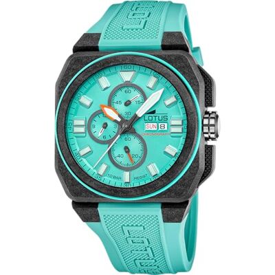 Lotus Herren Analog Uhr Kautschuk Blau Quarz Chronograph Kalender Mineralglas 10 ATM Wasserdicht 18976/5 Chrono Lotus Herren Analog Uhr Kautschuk Blau Quarz Chronograph Kalender Mineralglas 10 ATM Wasserdicht 18976/5 Chrono