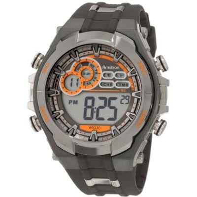 Armitron Sport Herren-Digitalchronograph mit Harzarmband, 40/8188GMG Armitron Sport Herren-Digitalchronograph mit Harzarmband, 40/8188GMG