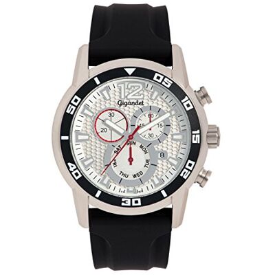 Gigandet Herren Analog ISA Swiss Chronographen-Quarzwerk Uhr mit Silikon Armband 2VNAG14/004 Gigandet Herren Analog ISA Swiss Chronographen-Quarzwerk Uhr mit Silikon Armband 2VNAG14/004
